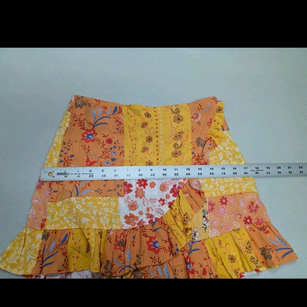 Forever 21 Patchwork Mini Skirt S Cottagecore Whimsical Prairie Sk1 7700 - Picture 6 of 9